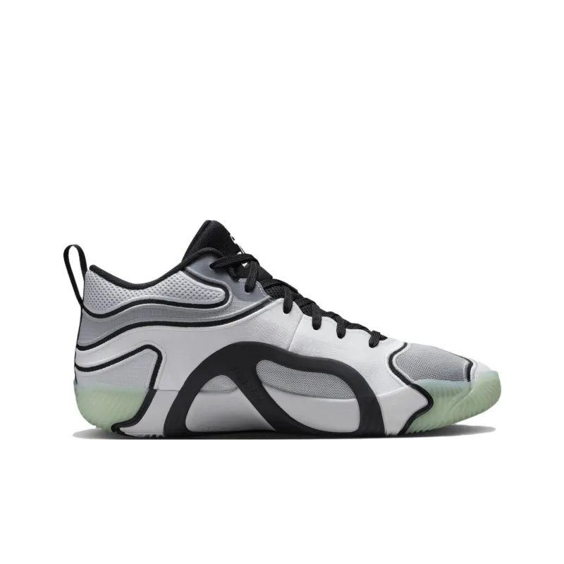 Jordan Tatum 3 Anti-Slip Wear-Resistant Mid-Top Basketball Shoes Unisex White Gray-1