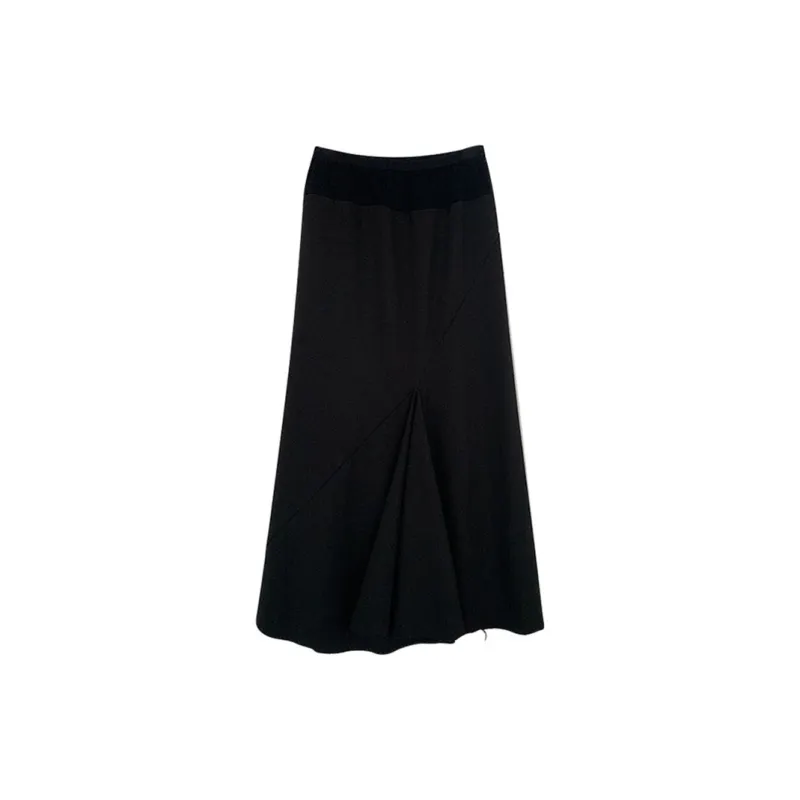 CHARM PICK Casual Long Skirts Women's Black-1