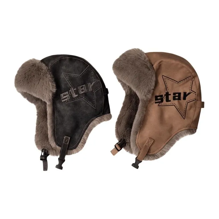 TUCANO PU Leather Trapper Hats Unisex-2