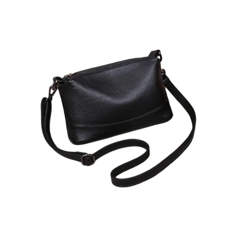 COMELY Cow Leather Patchwork Synthetic Leather Shoulder Bag Mom Bag Crossbody Bag Regular Women's Black-4