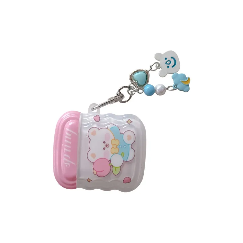 Kona Chun Compatibility With AirPods 2/Pro/Pro 2/1 TPU Ins Cute Tulip Bear Fully Enclosed High Quality Headphone Cases-1