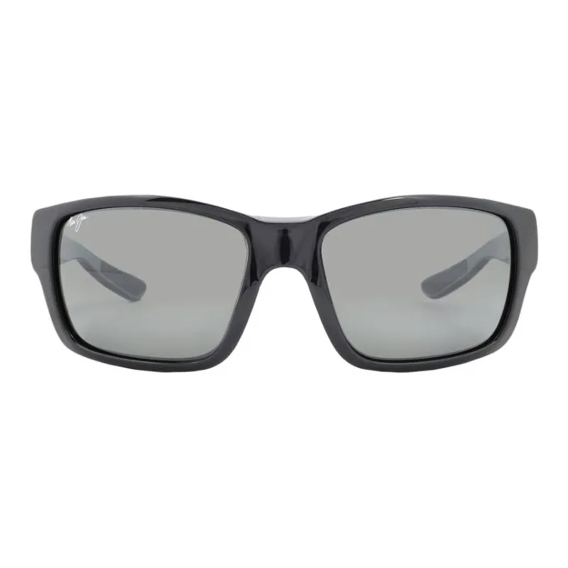 Maui Jim Nylon Rectangular Sunglasses Men's Black-1