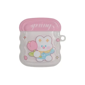 Kona Chun Compatible With AirPods 2/Pro/Pro 2/1 TPU Ins Cute Tulip Rabbit Fully Enclosed High Value Headphone Cases