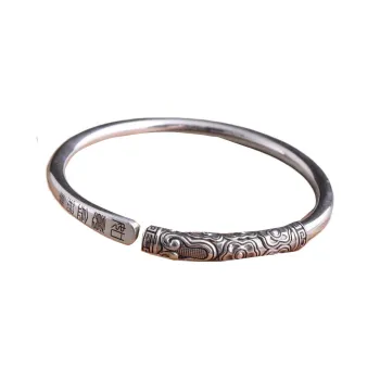 Stone Edge Poly 999 Fine Silver Sterling Silver Bracelets Unisex