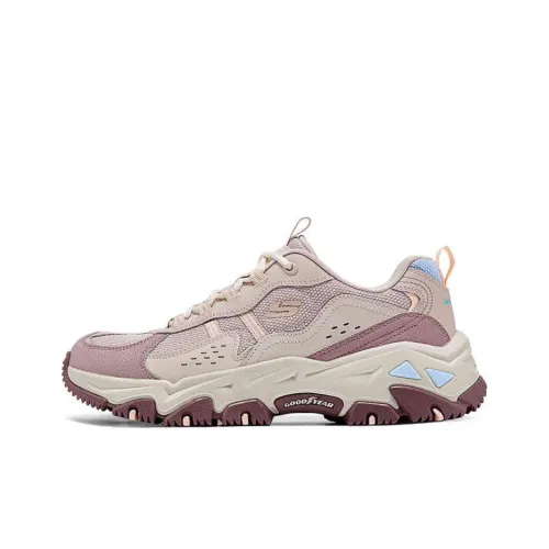 Skechers Anti Slip Wear Resistant Low Top Trekking Shoes Women's Pink