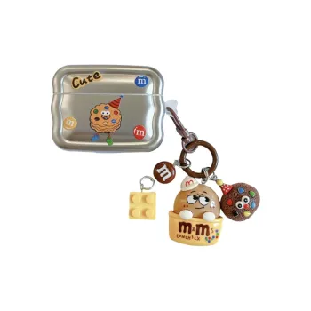 Kona Chun Compatibility With AirPods 2/Pro/3/1 TPU Ins Fun Cookie Emoji Fully Enclosed Headphone Cases