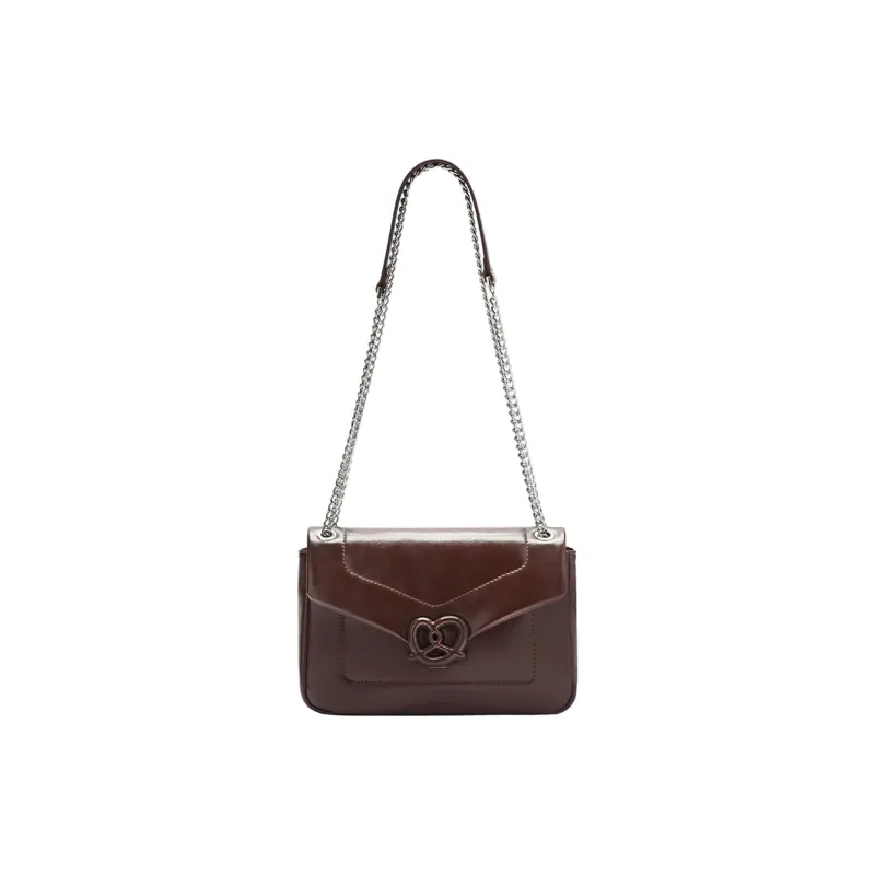 ONE TIME Synthetic Leather Shoulder Bag Crossbody Bag Regular Women's Coffee Brown-1