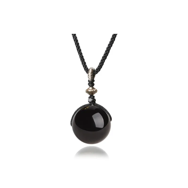 EADDA JEWELRY Obsidian Jade Necklaces Unisex-0