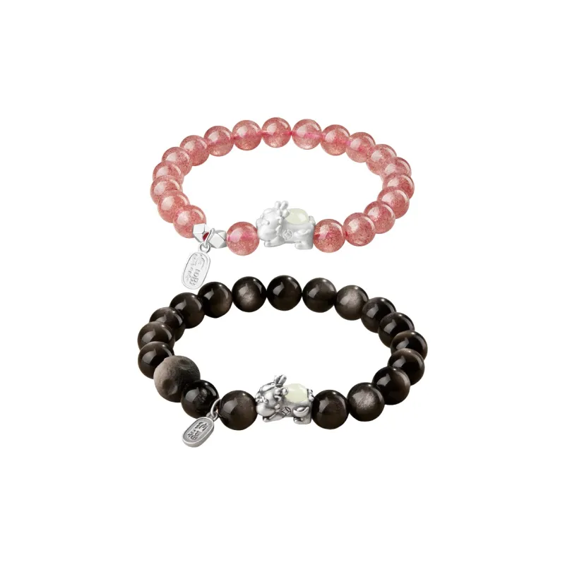 Yi Mingju Obsidian Bracelets Unisex-5