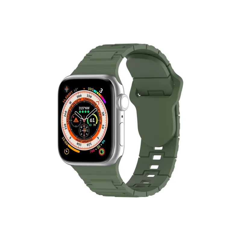 Cuttlefish Grid Apple Compatibility Watch Band Imitation Metal Material-0