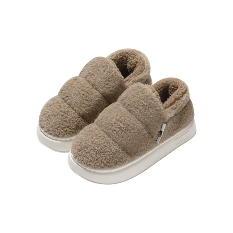 Yalu Home Cotton Slippers Winter With Back Support, Plush, Warm Indoor, Bedroom, Winter Cotton Slippers, All-10