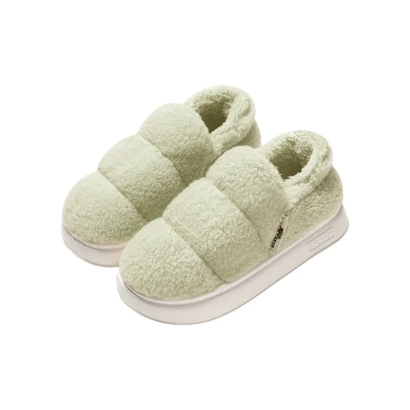 Yalu Home Cotton Slippers Winter With Back Support, Plush, Warm Indoor, Bedroom, Winter Cotton Slippers, All-6