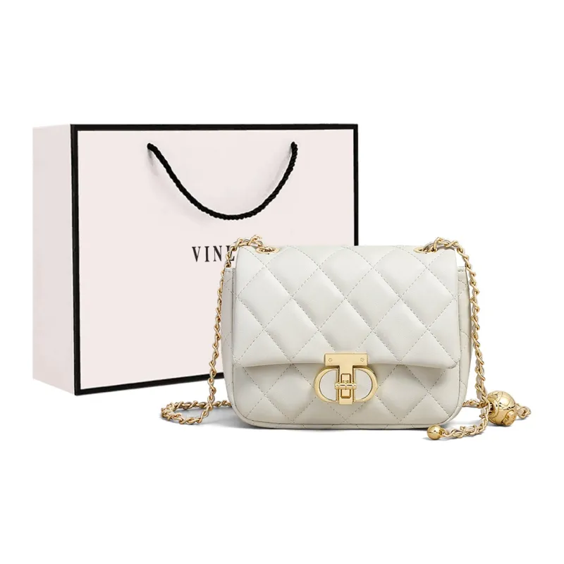 VINEY Cow Leather With Synthetic Leather Shoulder Bag, Crossbody Bag, Small Square Bag Regular Women's Black-5