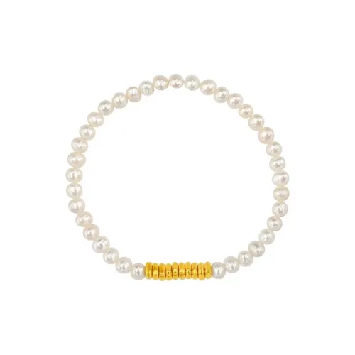 Zhou Jifeng Fragmented Gold Irregular Sparkling Beaded Cord Bracelet Solid Gold 999 Fixed Price Bracelets Women's