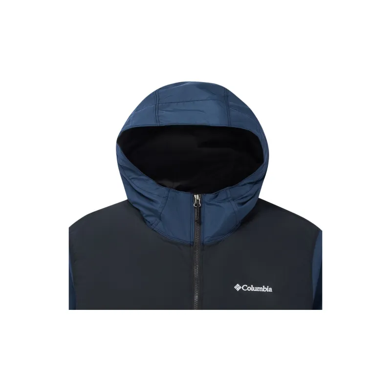 Columbia Water Resistant Windproof Breathable Wear Resistant Windbreaker Jacket Men's Navy Blue/Brown-5
