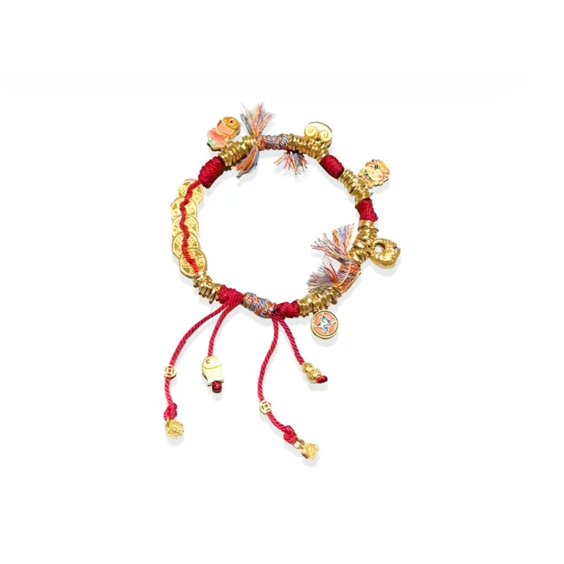 Muyan Alloy Coin Plate Wrap Bracelet Unisex-0