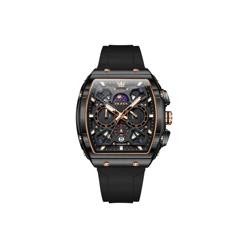 OLEVS Play The Cool Series Quartz Movement Watch Men's Watches Black Dial-2