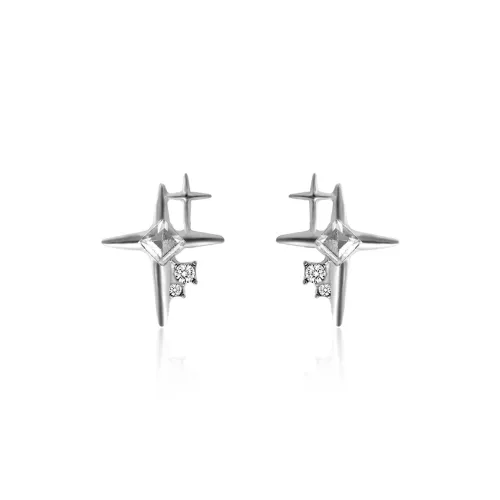 OFLY S925 Silver Stud Earring Stud Earrings Unisex