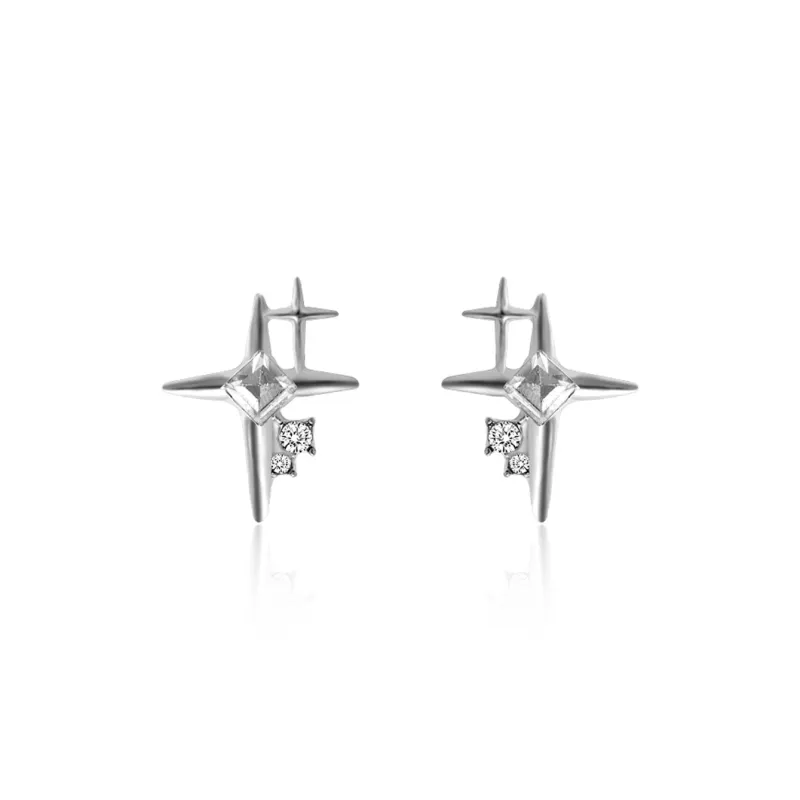 OFLY S925 Silver Stud Earring Stud Earrings Unisex-0
