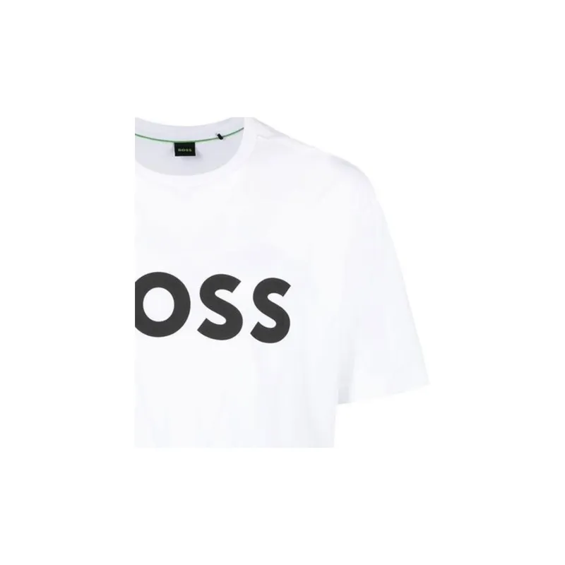 HUGO BOSS Logo print Crew neck T shirt-6