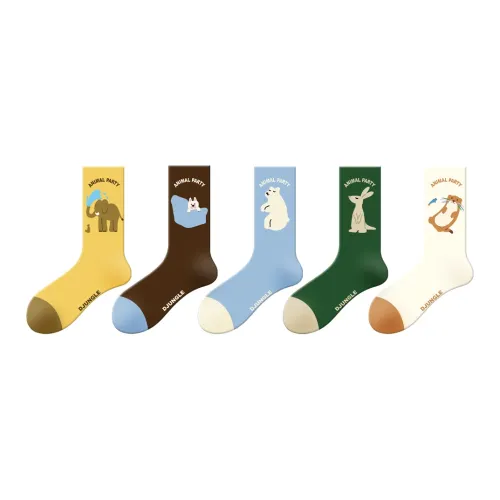 DJUNGLE Mid Calf Socks Women's 5 Pack