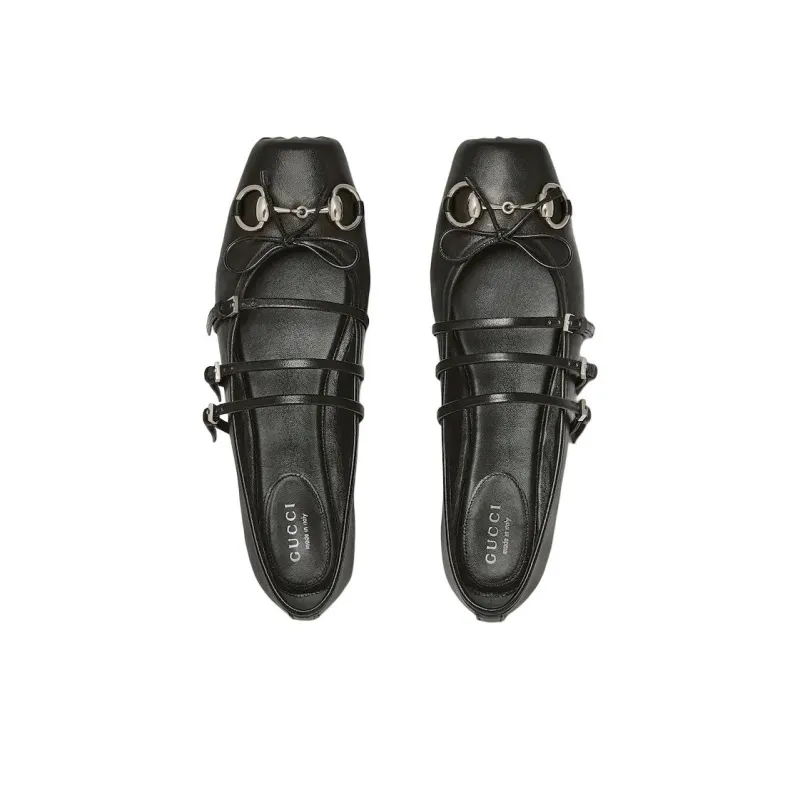 GUCCI Women's Horsebit Ballet Flat 'Black' Women's-3