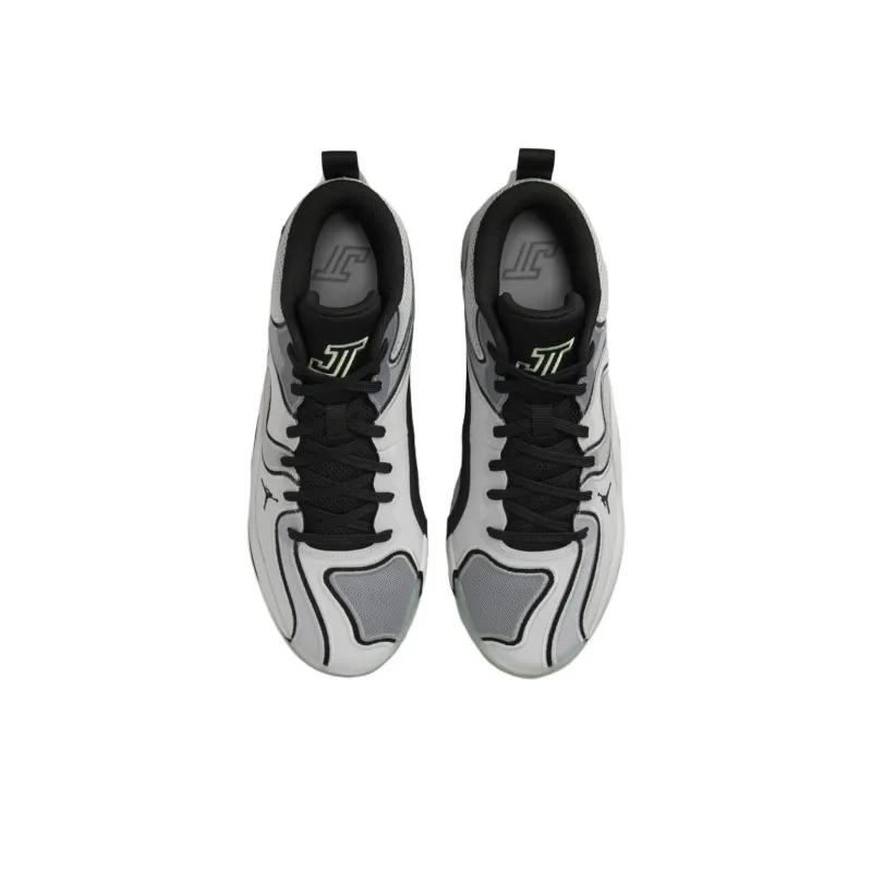 Jordan Tatum 3 Anti Slip Wear Resistant Mid Top Basketball Shoes Unisex Gray-3