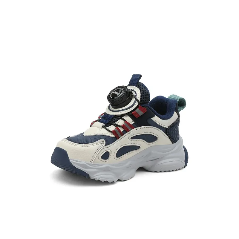 Jeep Durable Warm Low Top Kids' Running Shoes Dark Blue Red Kids'-1