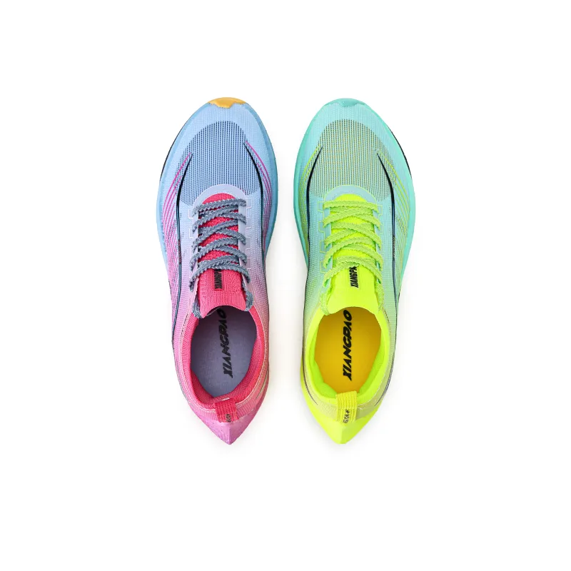 Xiangpao Low Top Running Shoes Unisex Mismatched Color Plum Dyed Green Mountain-2