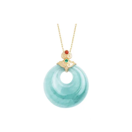 Clear Snow Ice Type Jadeite Necklaces Unisex