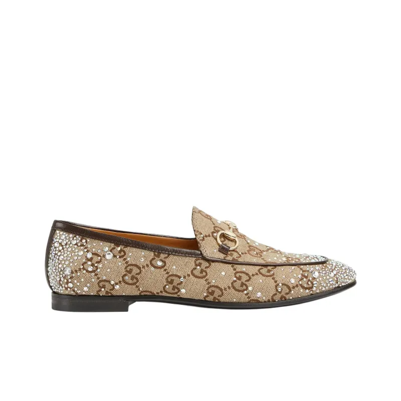GUCCI Jordaan Loafers Women's Beige Brown-1