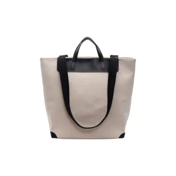 Gorora Fabric Shoulder Bag Regular Women's Black Coffee Brown