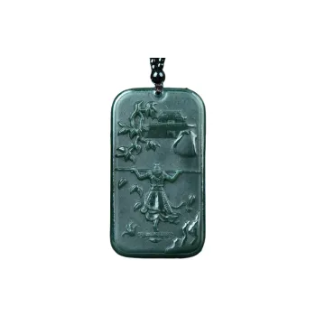 Jade Charm Yao Hetian Jade Necklaces Green Jade Unisex