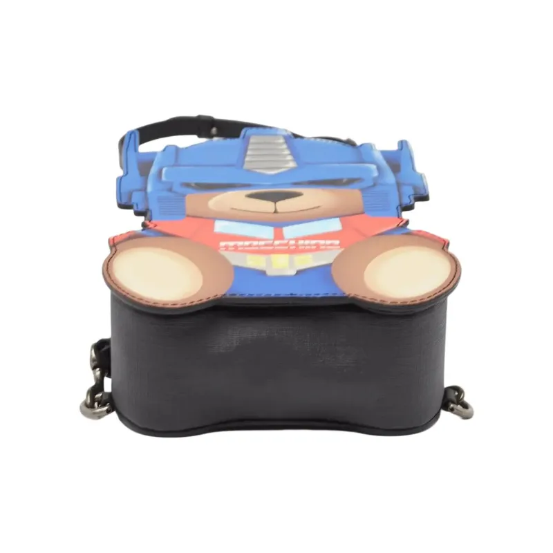 MOSCHINO PVC Portable Backpack Mini Women's Black-3