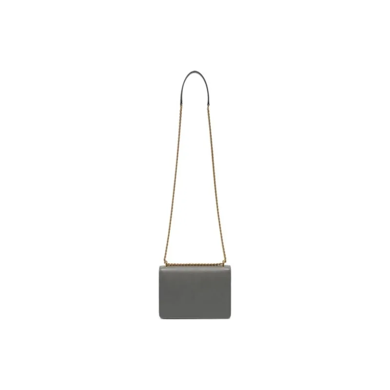PRADA Cow Leather Crossbody Bag Shoulder Bag Women's Gray-2
