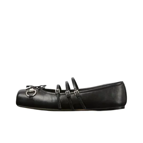 GUCCI Women's Horsebit Ballet Flat 'Black' Women's