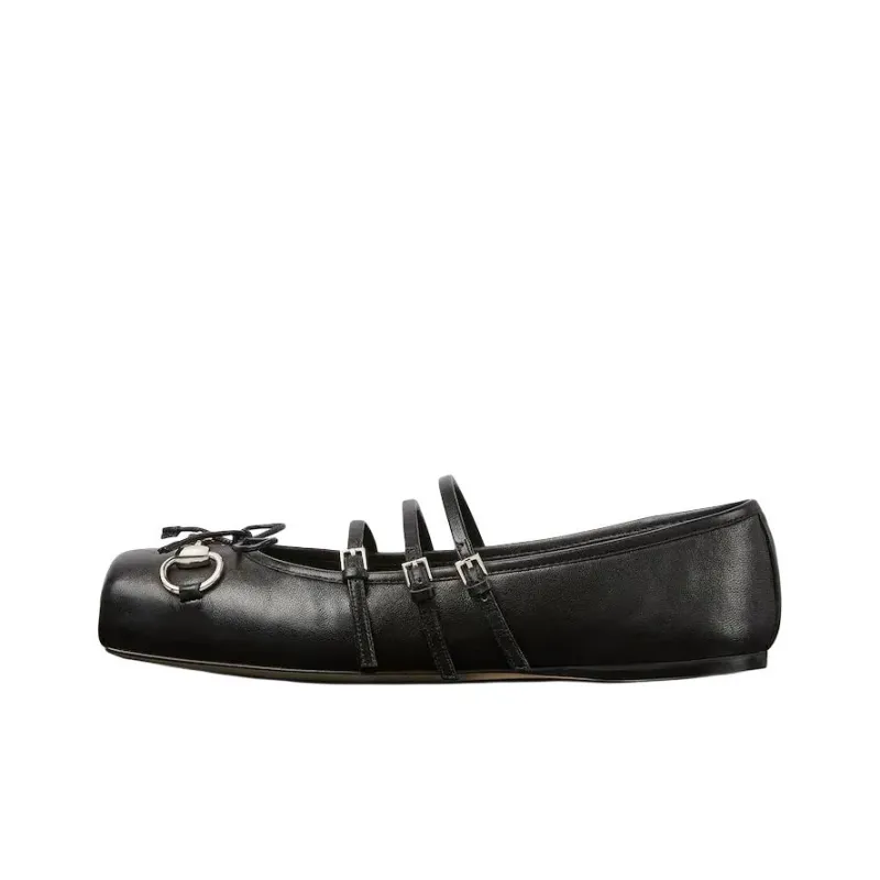 GUCCI Women's Horsebit Ballet Flat 'Black' Women's-0