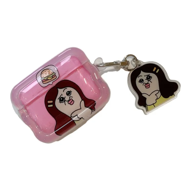 Kona Chun Compatibility With AirPods 1/2/3 TPU Bangbang Yu Zhi Couple Cartoon Fully Enclosed Headphone Cases-5