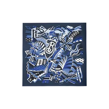 Burberry Carousel Ekd Finished Edge Scarf