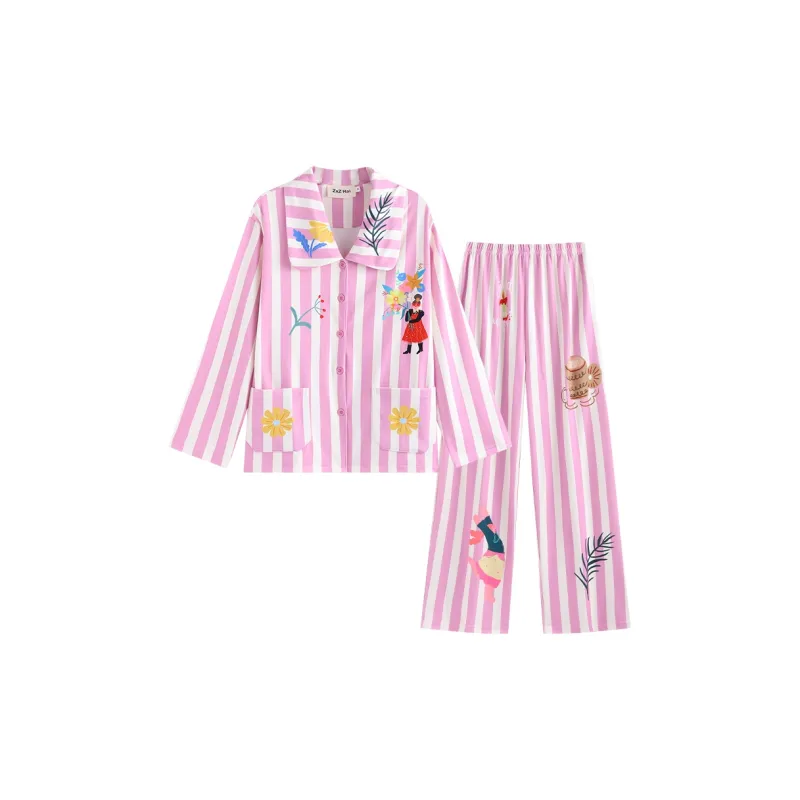 Wabi Town Pajama Set Women's Pink-0