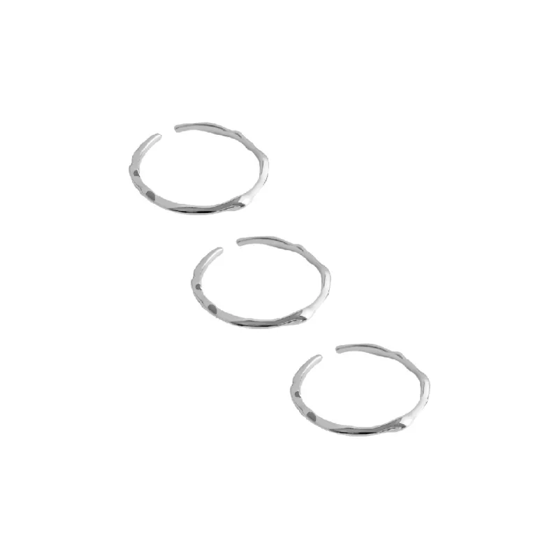 Masw Open Ended Ring Pinky Ring S925 Silver Couple Rings Ring Women's-3