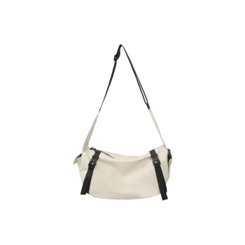 LUVISTRUE Membrana Dermalis Dumpling Bag, Crossbody Bag Regular Men's Black/Ecru/Gray