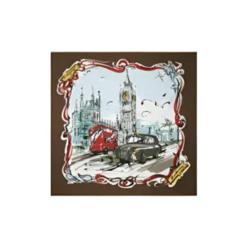 Burberry Silk Scarves Unisex Dark Brown