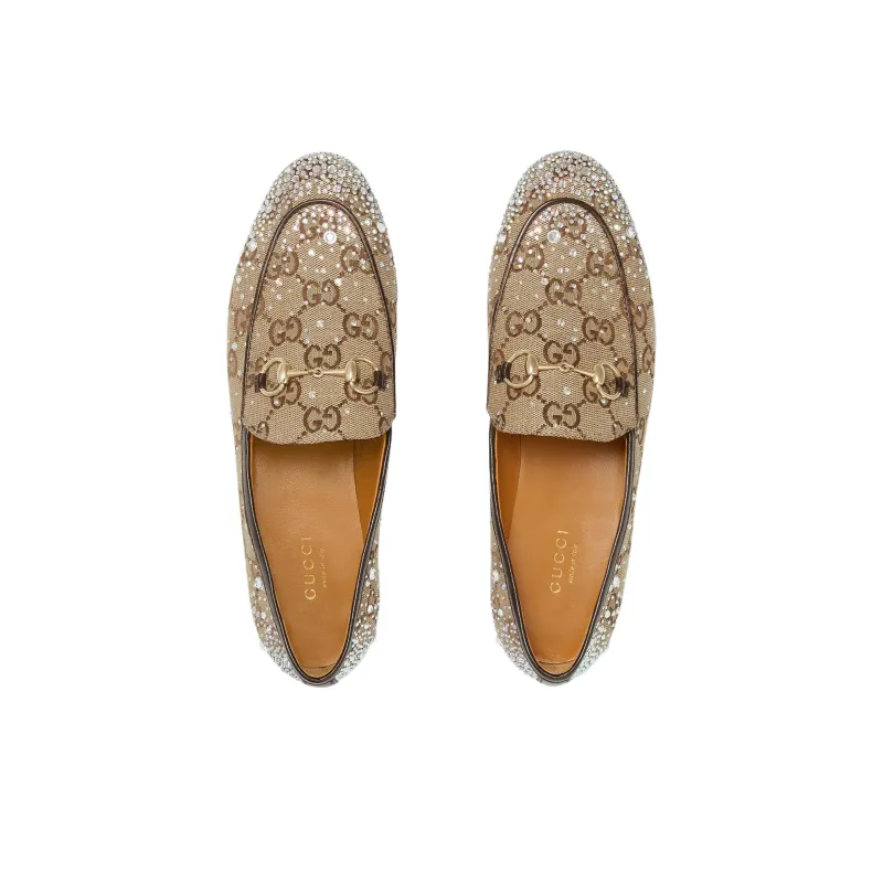GUCCI Jordaan Loafers Women's Beige Brown-3