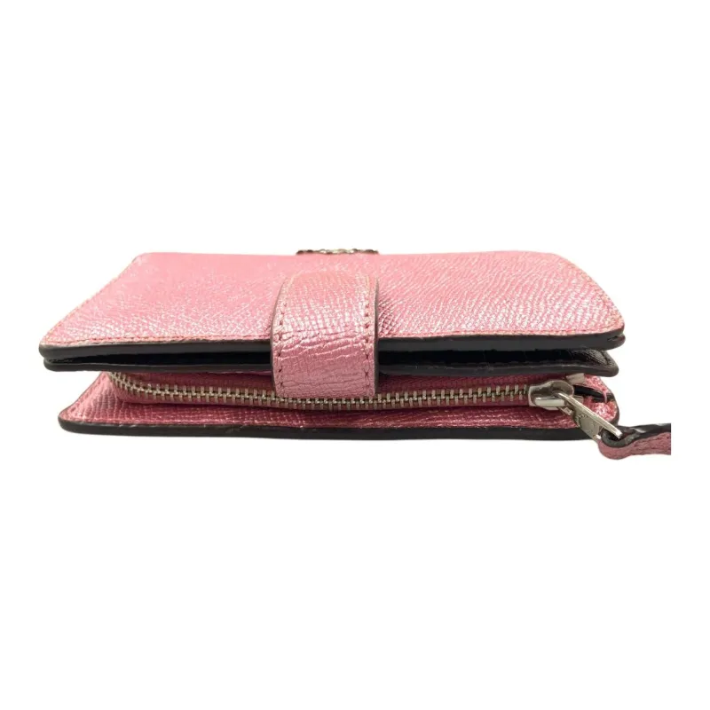 COACH Corner Zip Leather Card Holder Wallet Women's Rose Pink-3