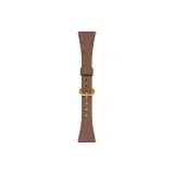 Umber with Gold Buckle-Horseshoe Buckle Small Round Pendant Belt