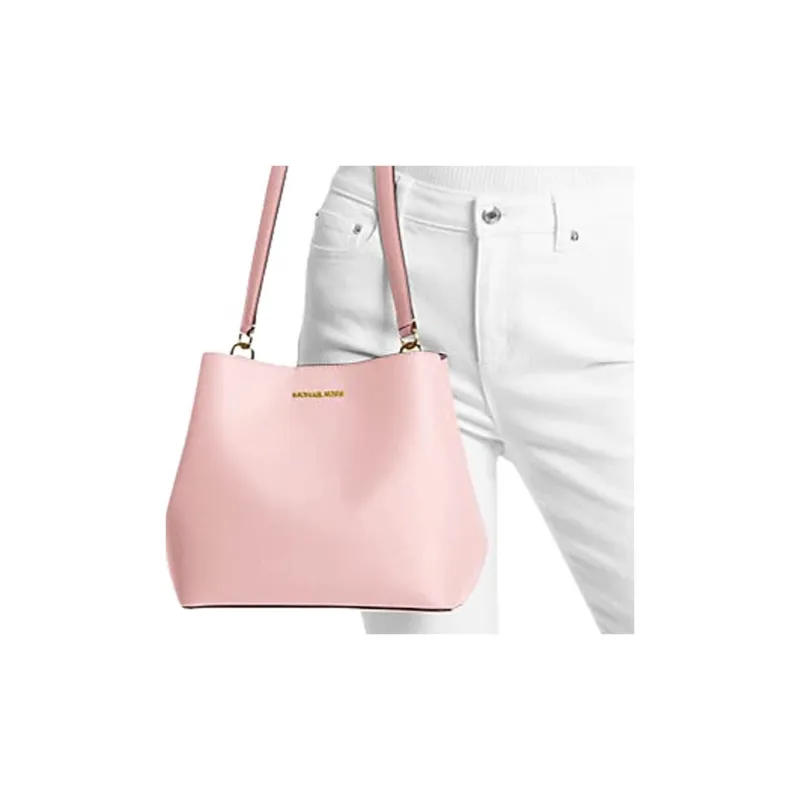 MICHAEL KORS Coated Canvas Handbag, Shoulder Bag Medium Size Women's Pink-3