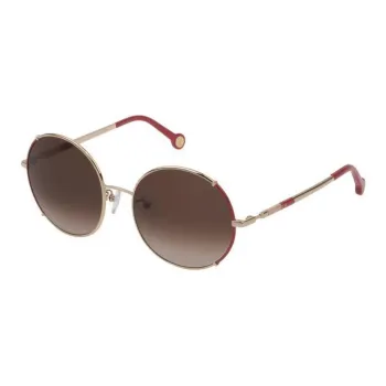 CarolinaHerrera Metal Round Sunglasses Women's Red