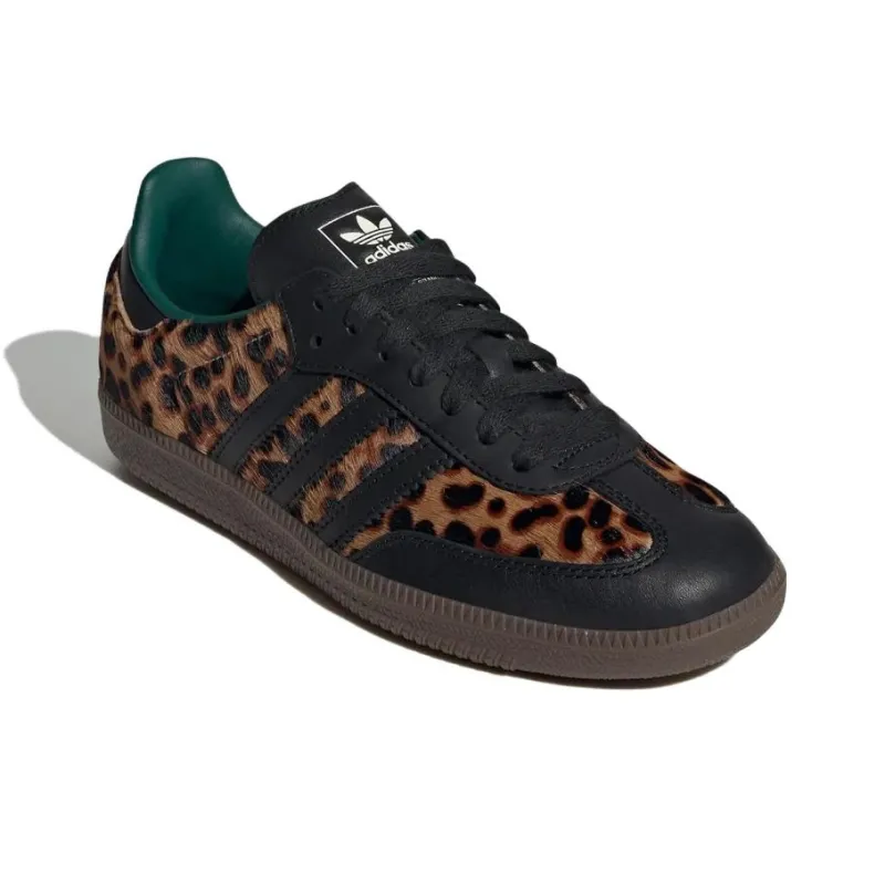 Adidas Samba Og Black Green Leopard Women's-2