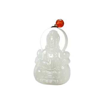 Jade Said Necklaces White Jade/Pale Greenish White Jade Men's